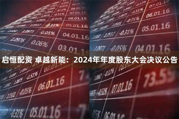 启恒配资 卓越新能：2024年年度股东大会决议公告