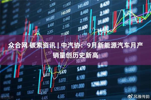 众合网 碳索资讯 | 中汽协：9月新能源汽车月产销量创历史新高